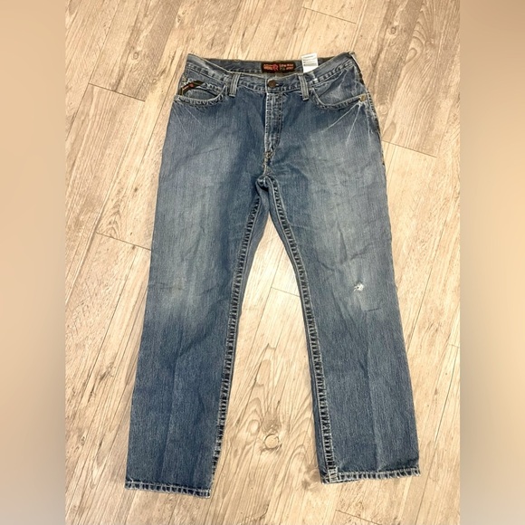 Ariat Other - Ariat M4 FR Work Low Rise Boot Cut Men’s Blue Denim Jeans Size 36x32